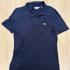 Lacoste Slim Fit Navy Polo Shirt – Men’s Medium